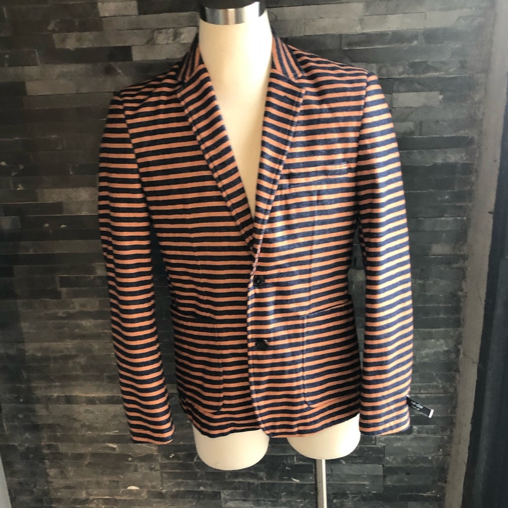 WD.NY  Black Label striped Blazer NWT Large